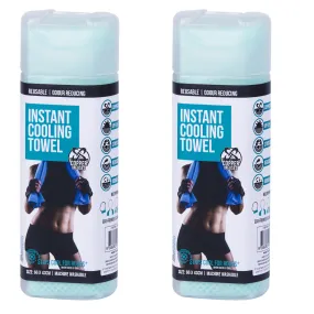 2x INSTANT COOLING TOWEL UPF 50  Ice Cold Sport Sweat Absorbing Leisure 66x43