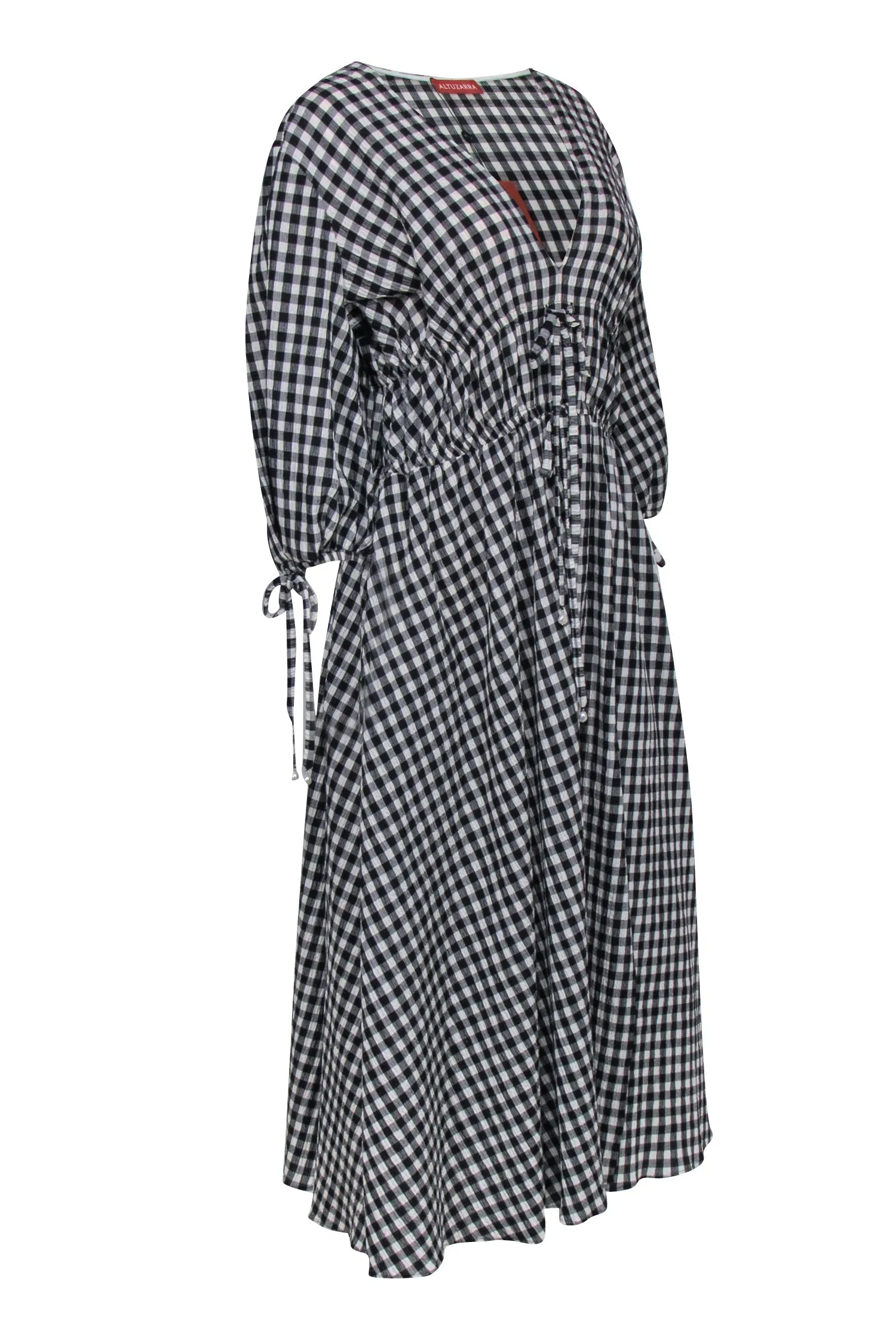 Altuzarra - Black & White Gingham Maxi Dress Sz 10