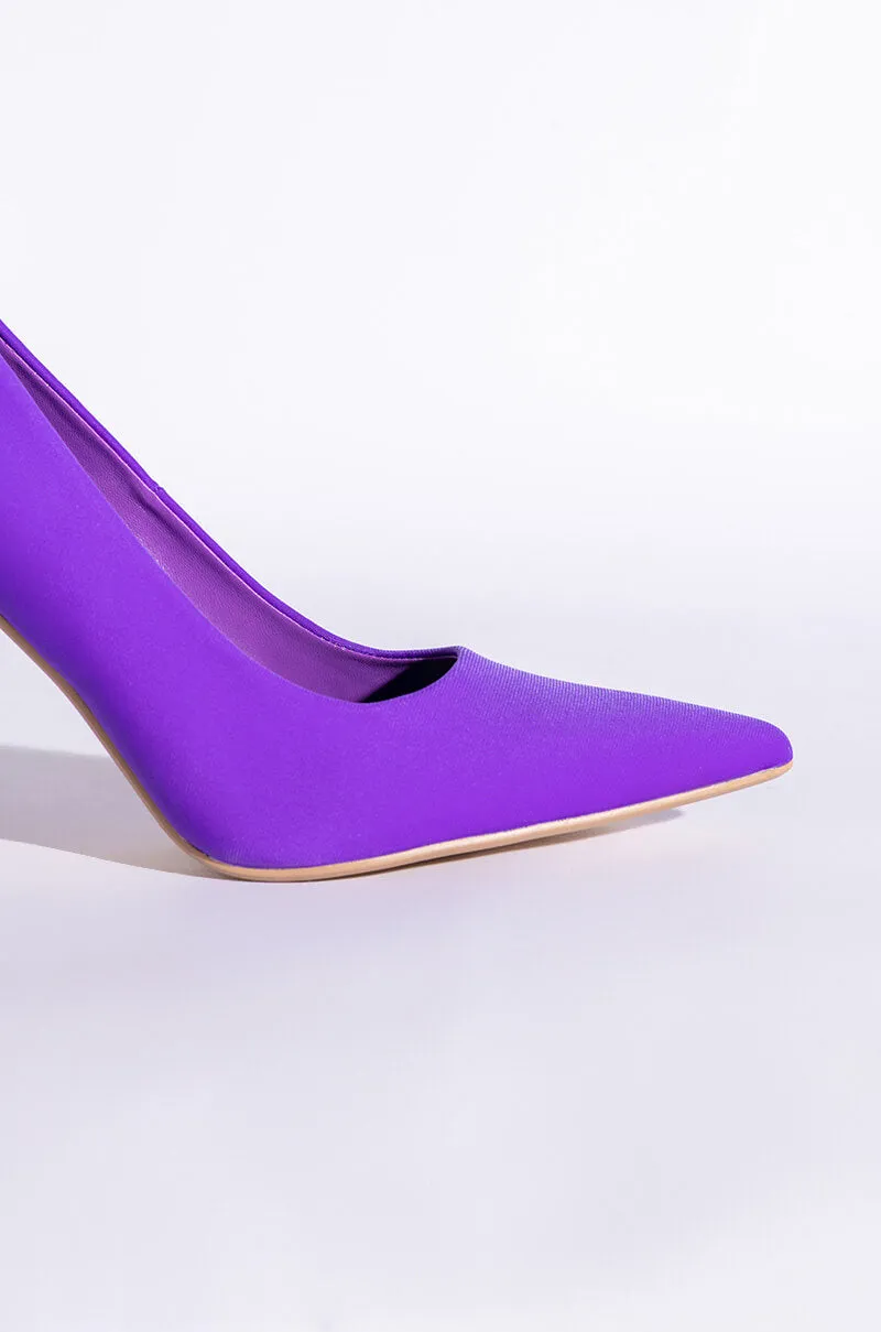 AZALEA WANG BRYNN STILETTO PUMP IN PURPLE