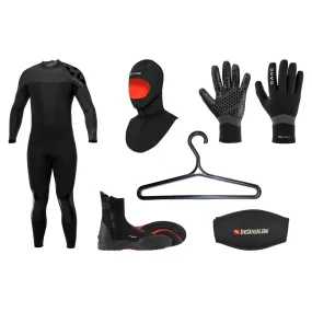 BARE Men's 7mm Revel Ultra Full Wetsuit Package w/ FREE Wetsuit Hanger & Mask Strap