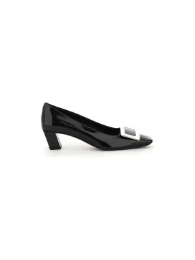 Belle Vivier Metal Buckle Slingback Pumps