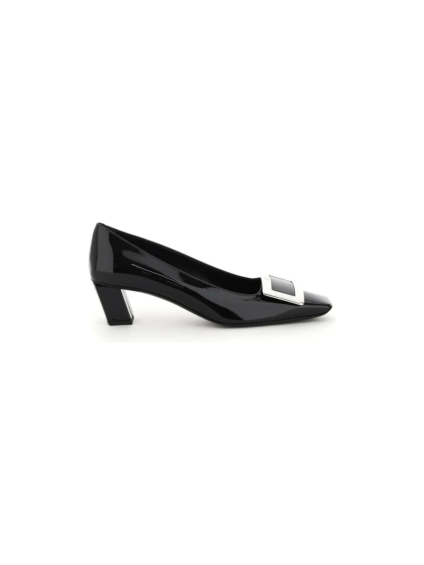 Belle Vivier Metal Buckle Slingback Pumps