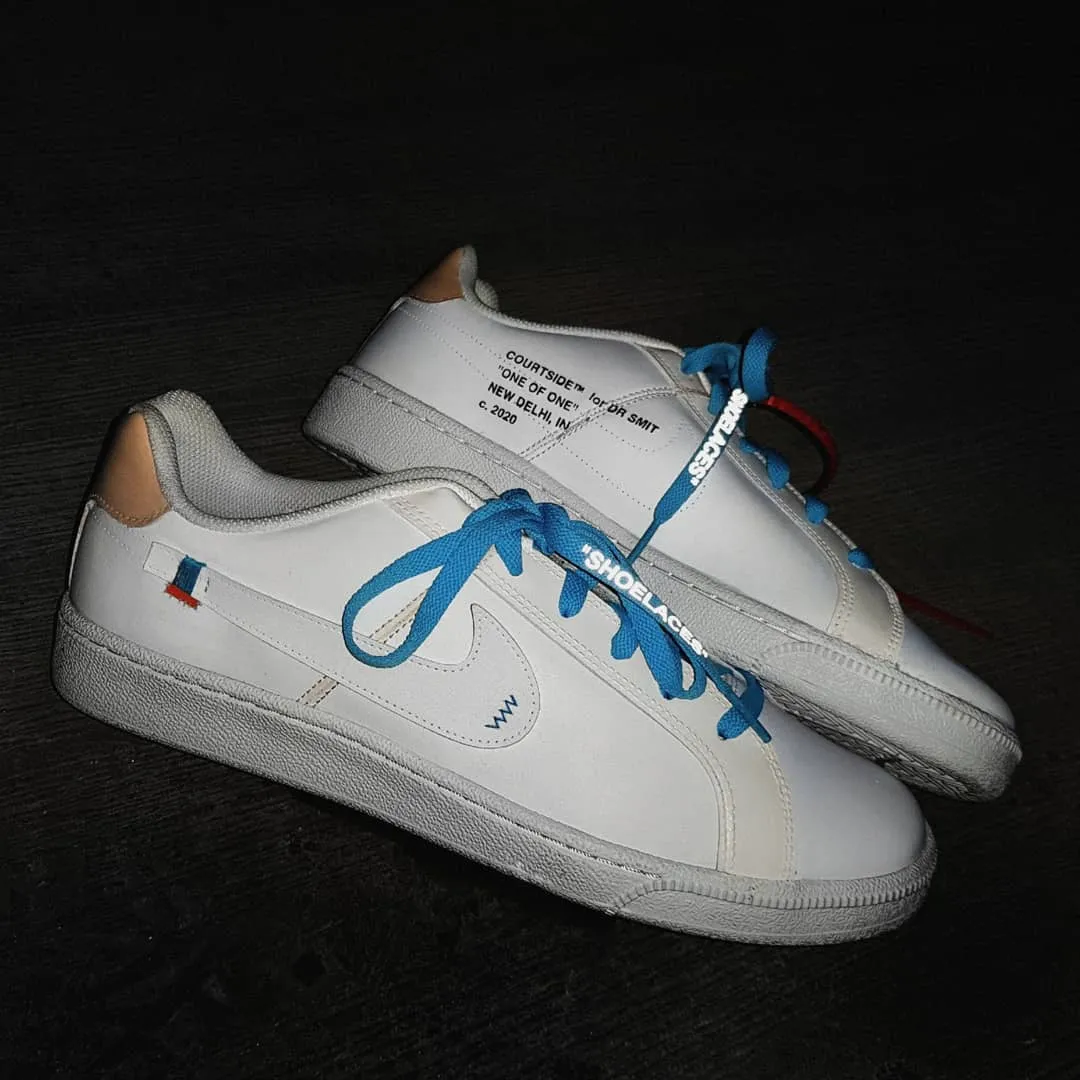 Black Font White  Custom Nike Court Royale
