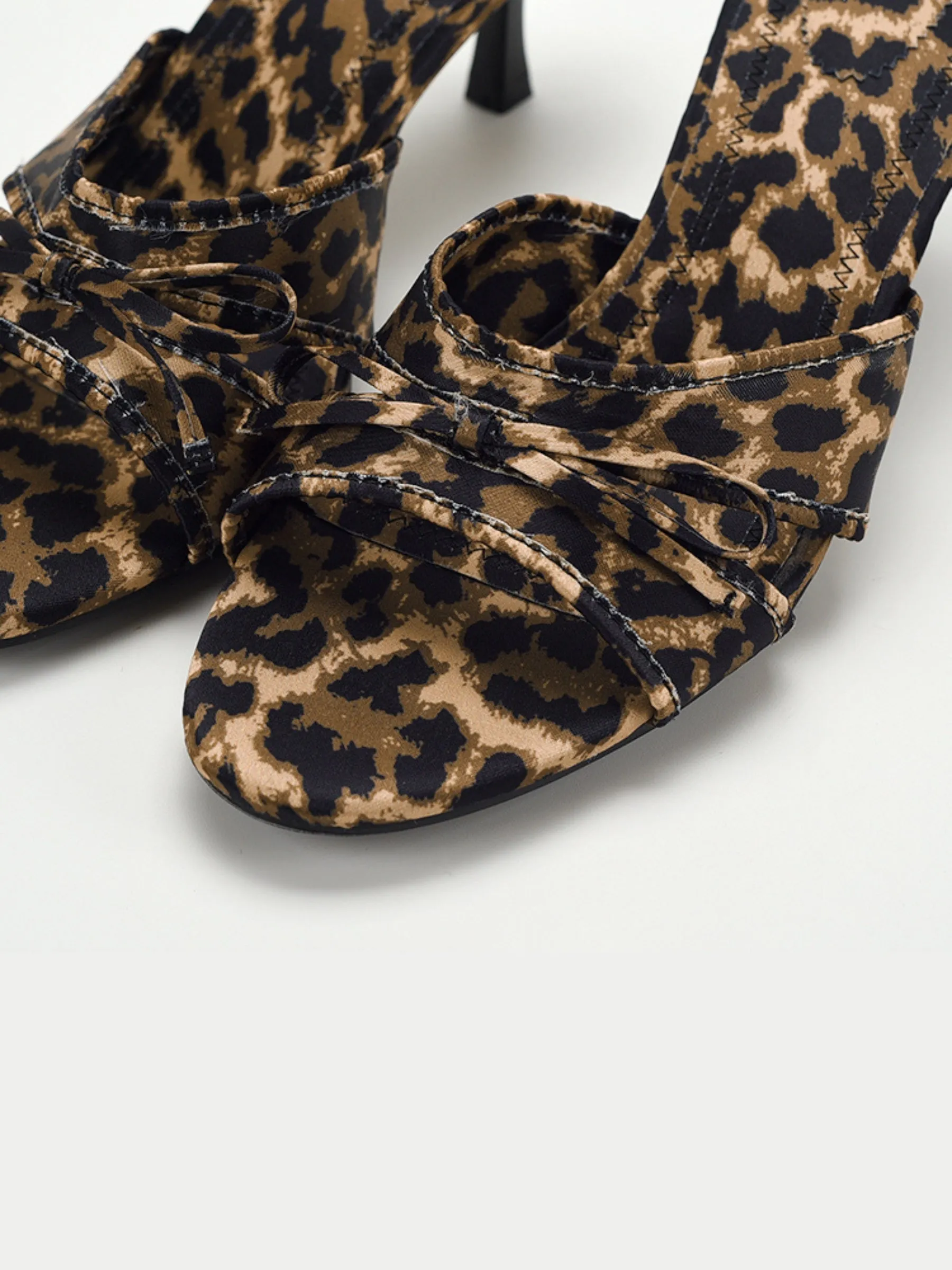 Bliss Leopard Print Heeled Sandals
