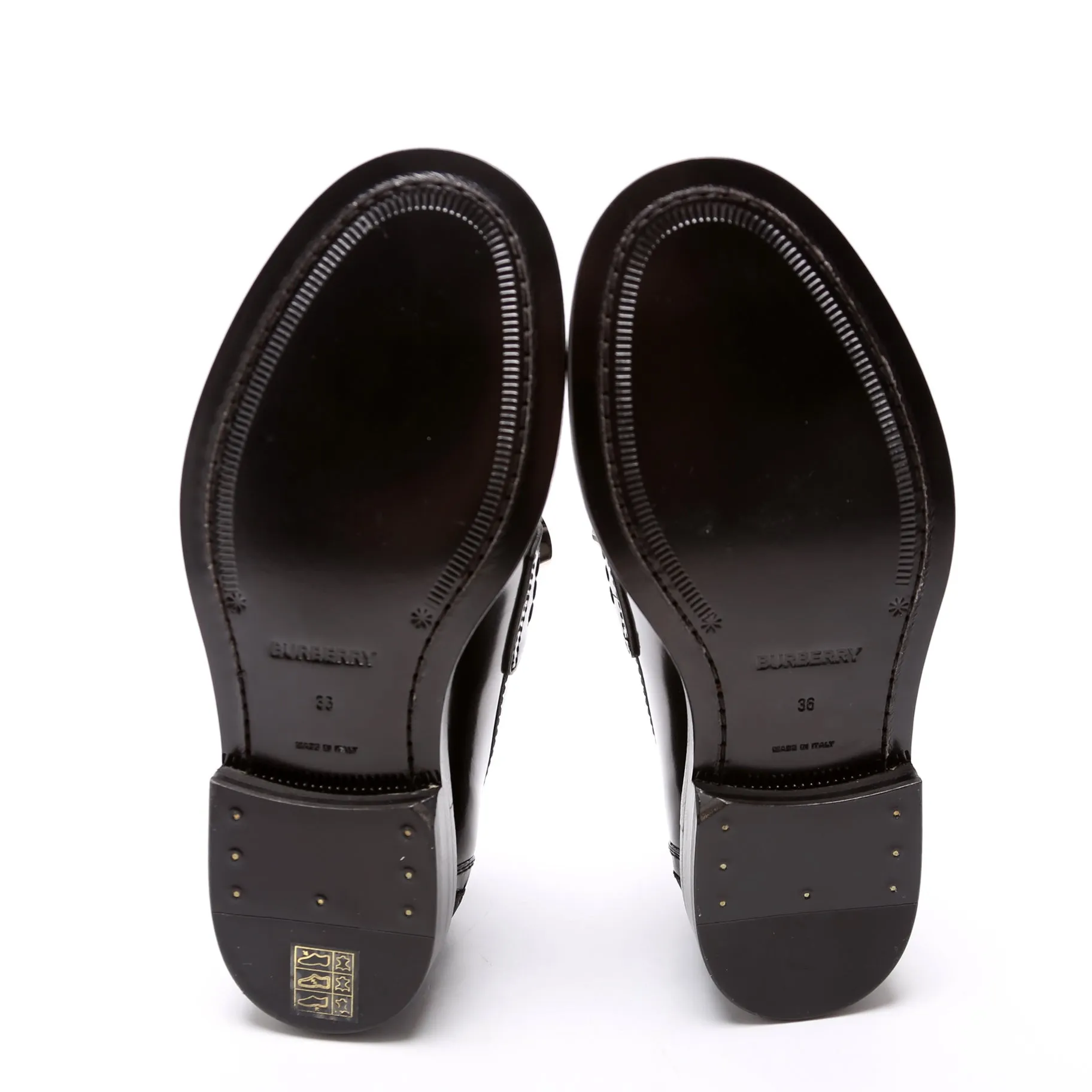 Broadbrook Leather Loafers Size 36 Black