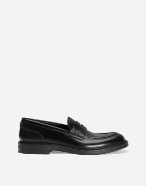 Brushed Leather Loafers