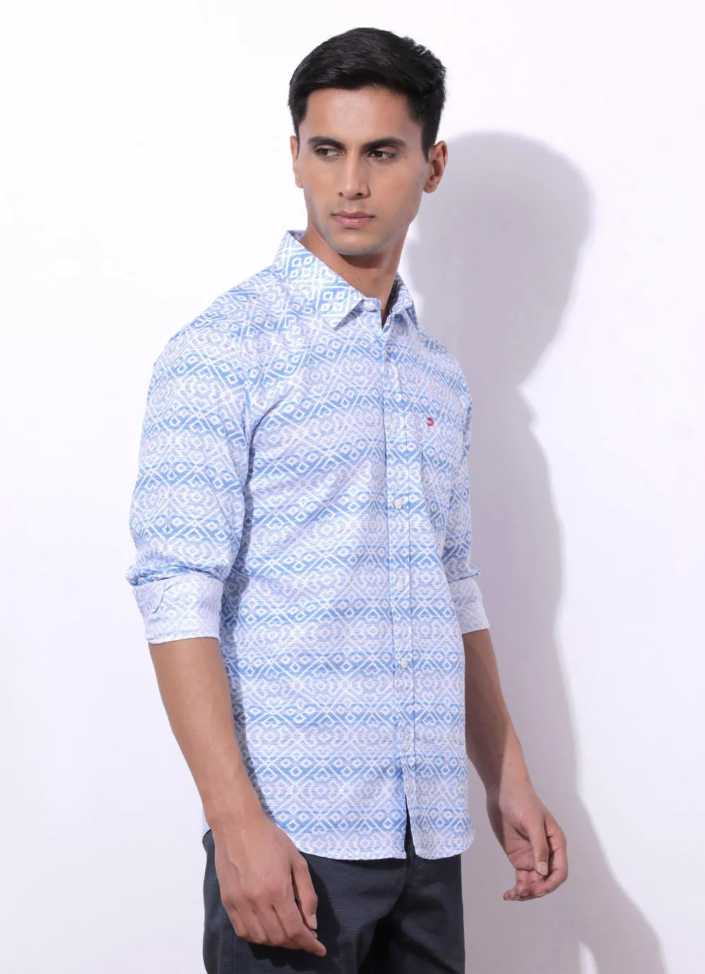 Celeste Blue Geometric