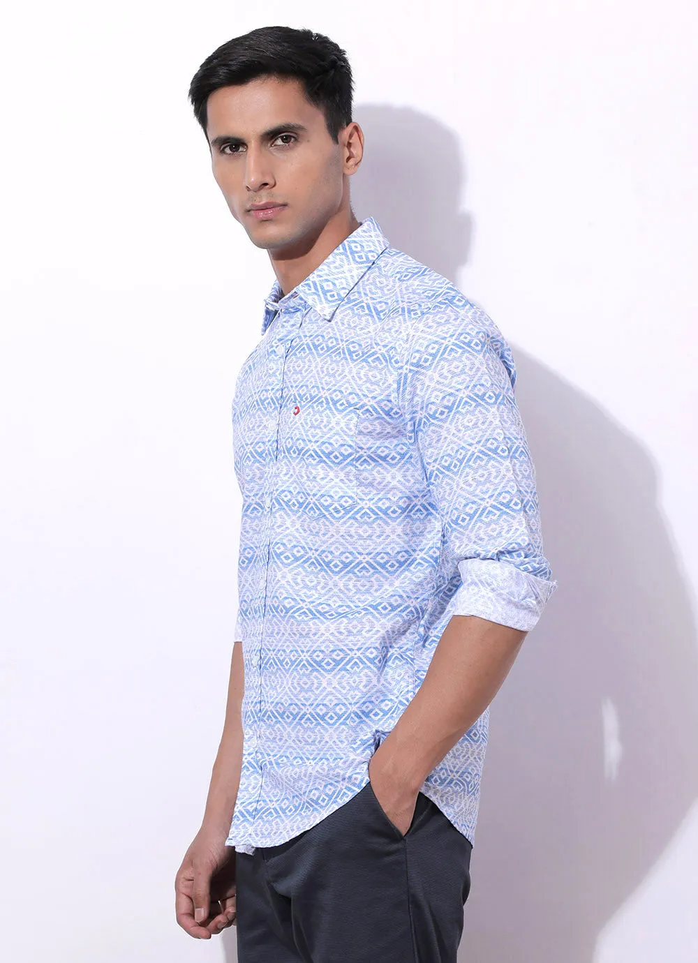 Celeste Blue Geometric