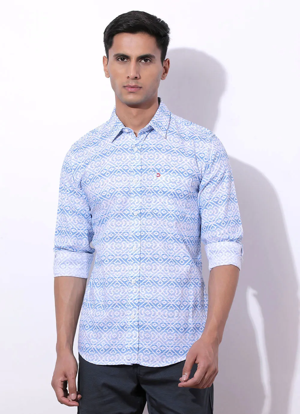 Celeste Blue Geometric