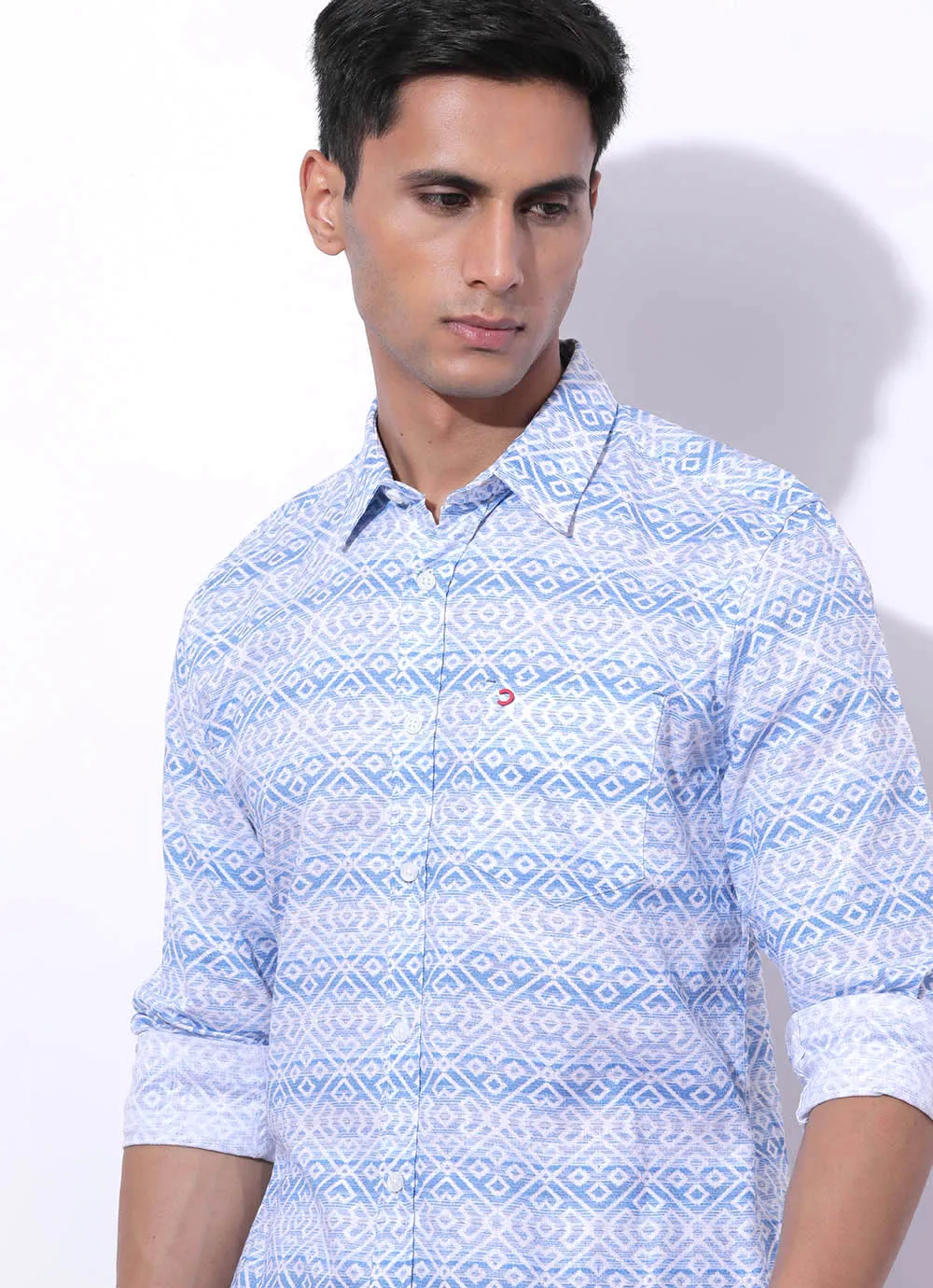 Celeste Blue Geometric