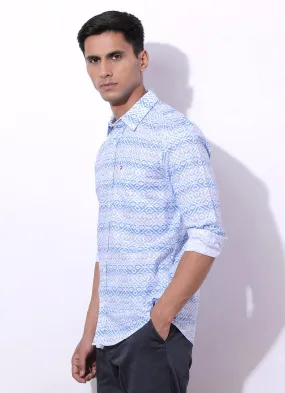 Celeste Blue Geometric