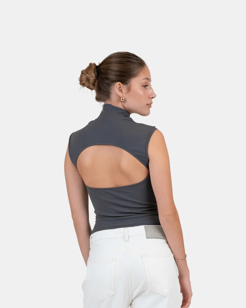 Choker Top Grå