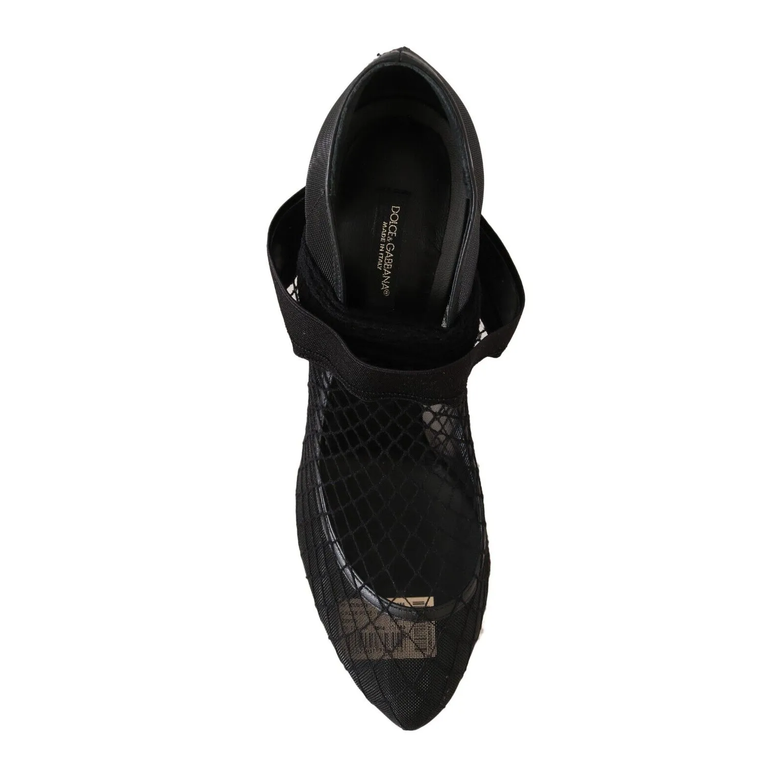Dolce & Gabbana Elegant Netted Sock Pumps in Timeless Black