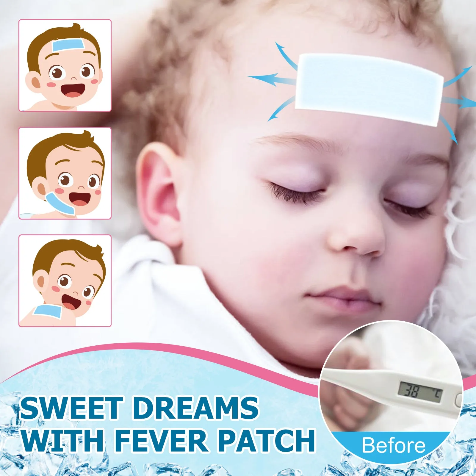 Elaimei Kids Cooling  Gel Patches