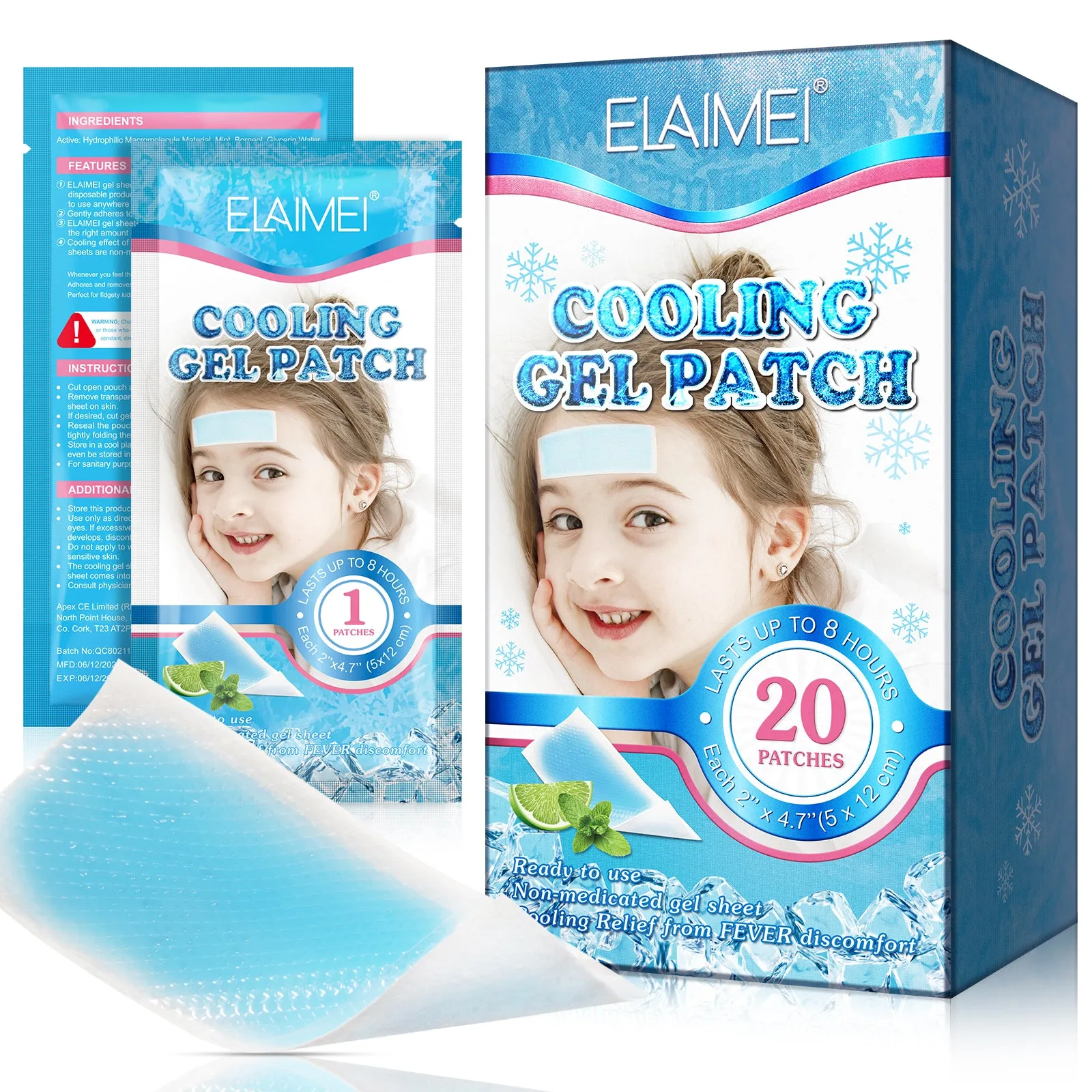 Elaimei Kids Cooling  Gel Patches