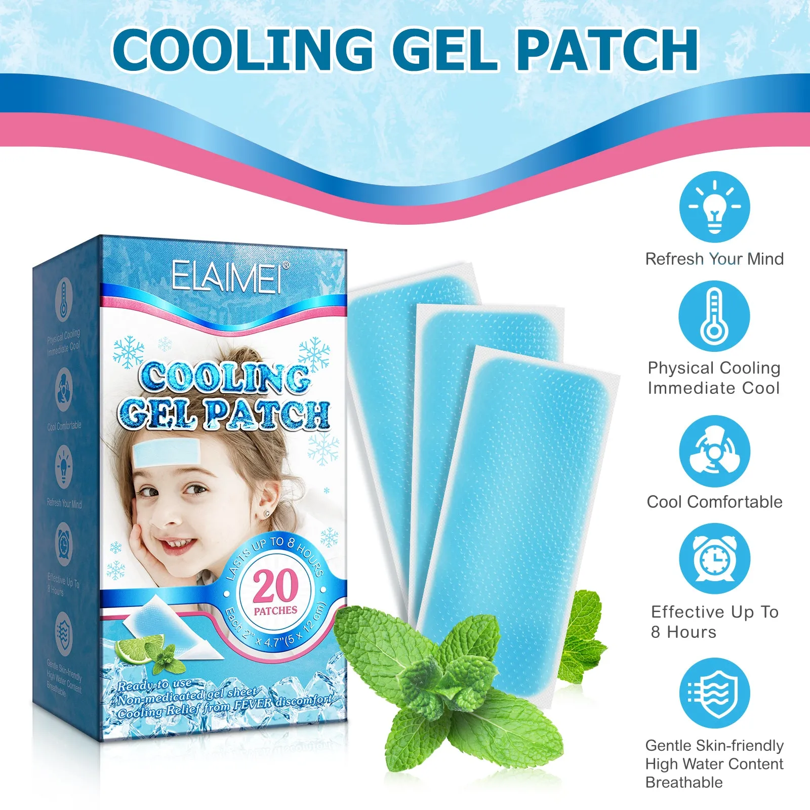 Elaimei Kids Cooling  Gel Patches