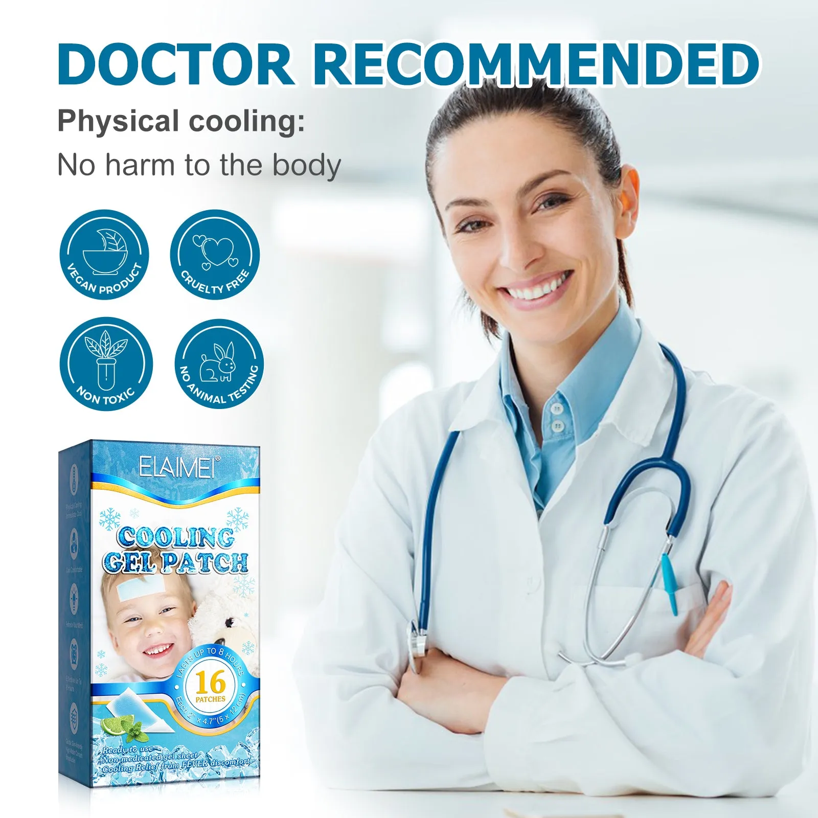 Elaimei Kids Cooling  Gel Patches
