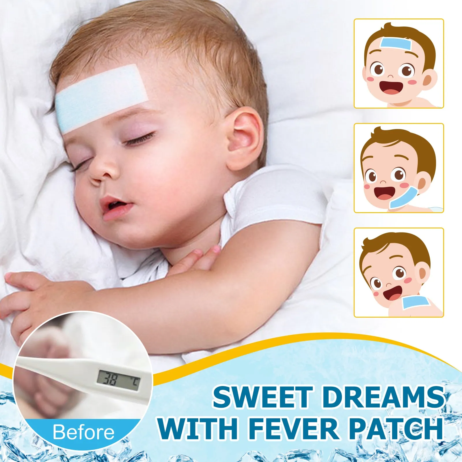 Elaimei Kids Cooling  Gel Patches