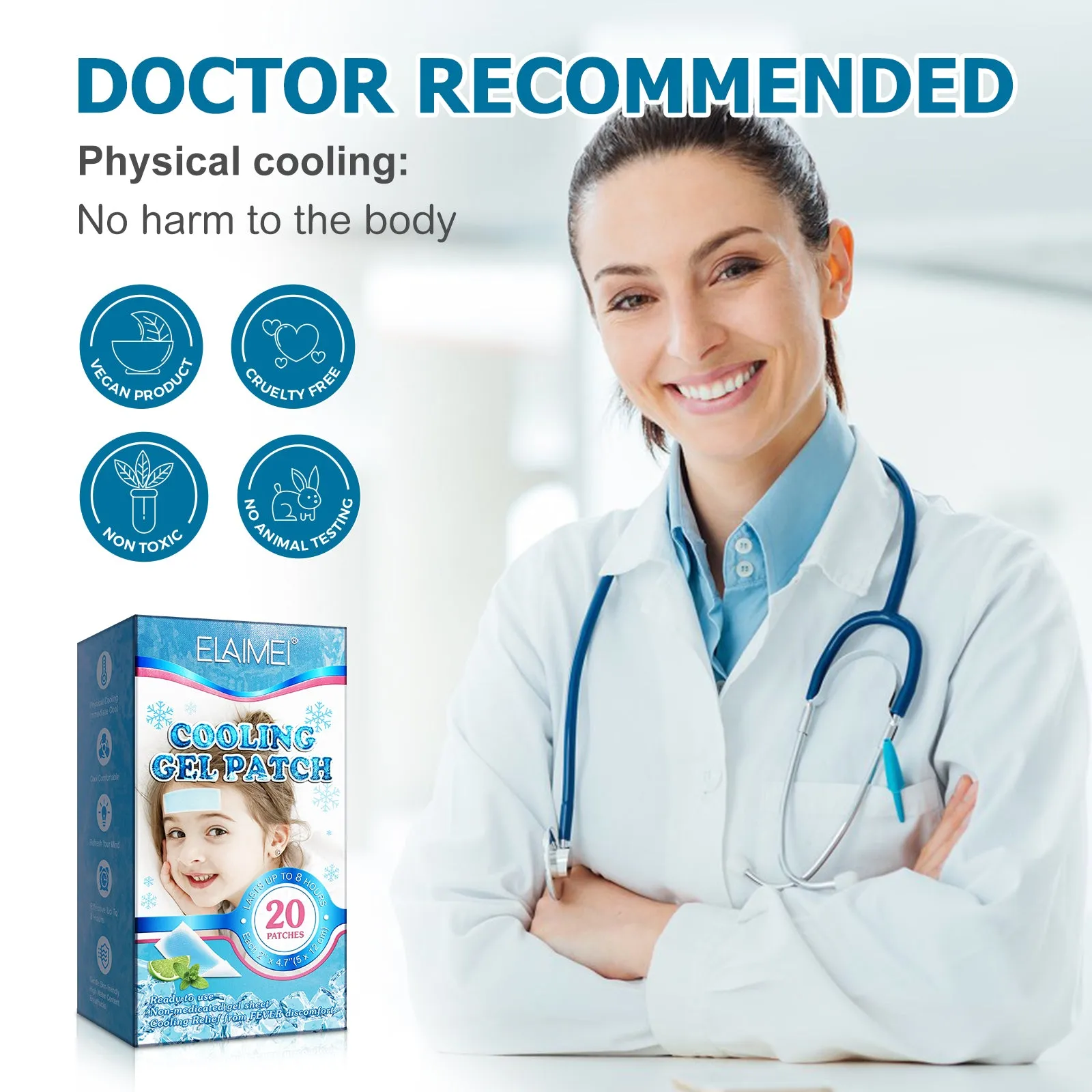 Elaimei Kids Cooling  Gel Patches