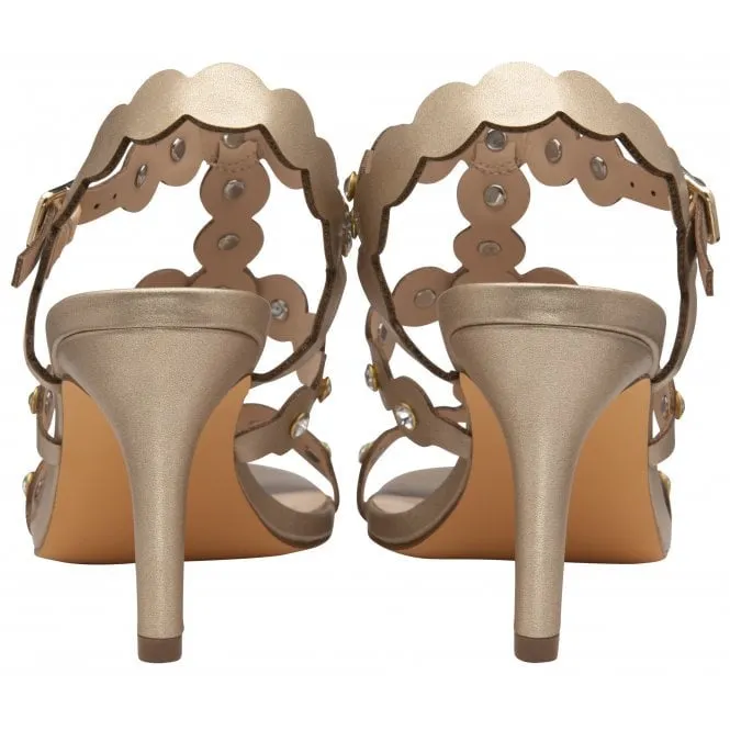 Gold Inaya Open Toes Sandals by Lotus