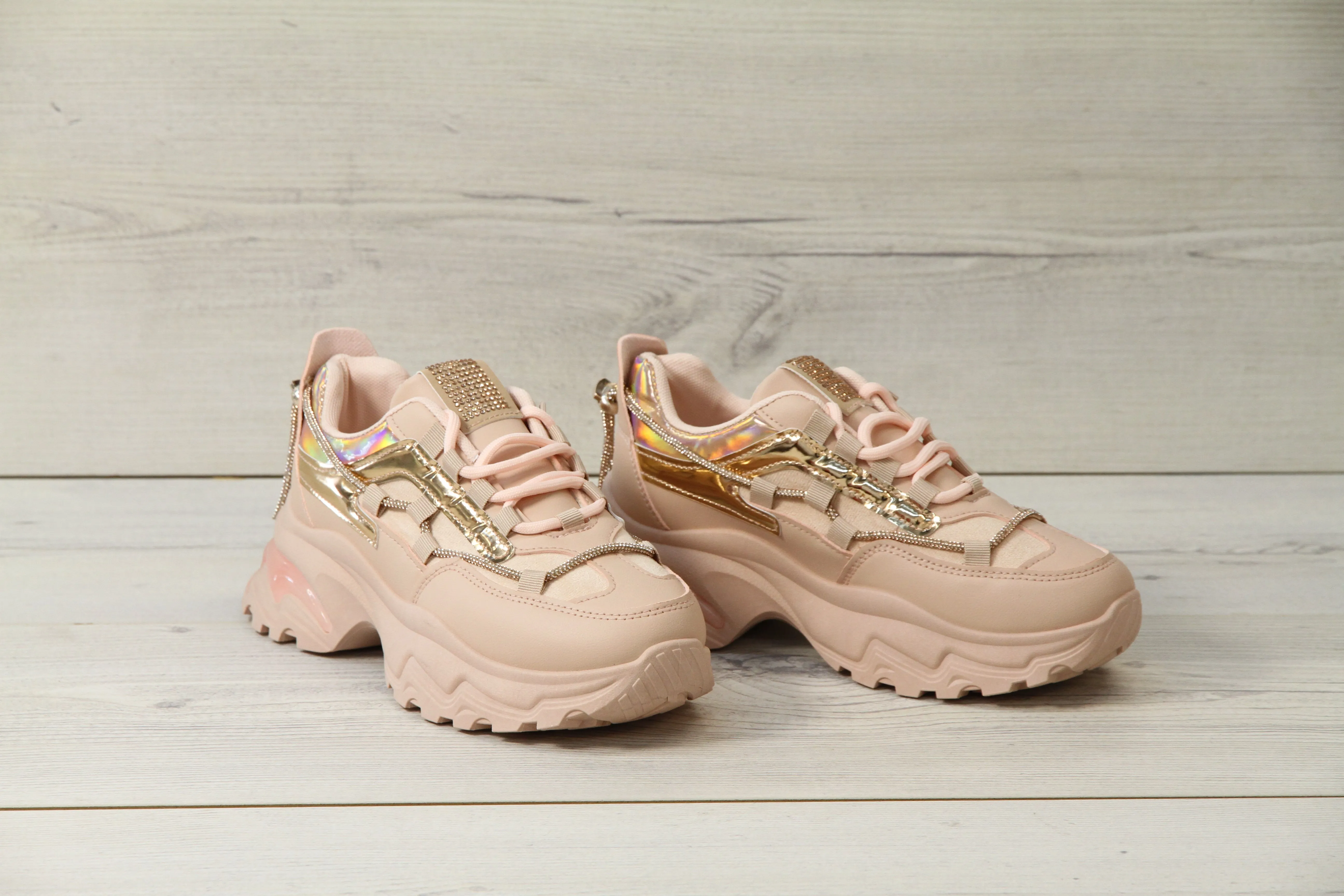 IVACHY Womens Chunky Sneakers  2376 PINK