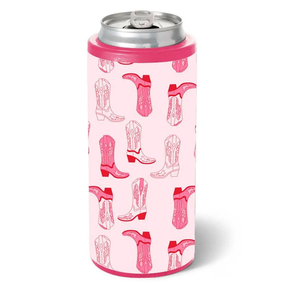 Light Pink Western Boots Can Cooler Insulator