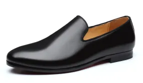 Men's Plain Leather Smoking Loafers