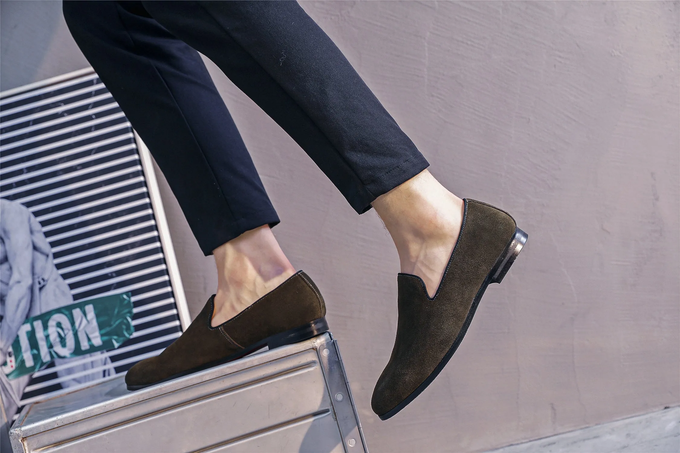 Men's Suede Casual Plain Loafers