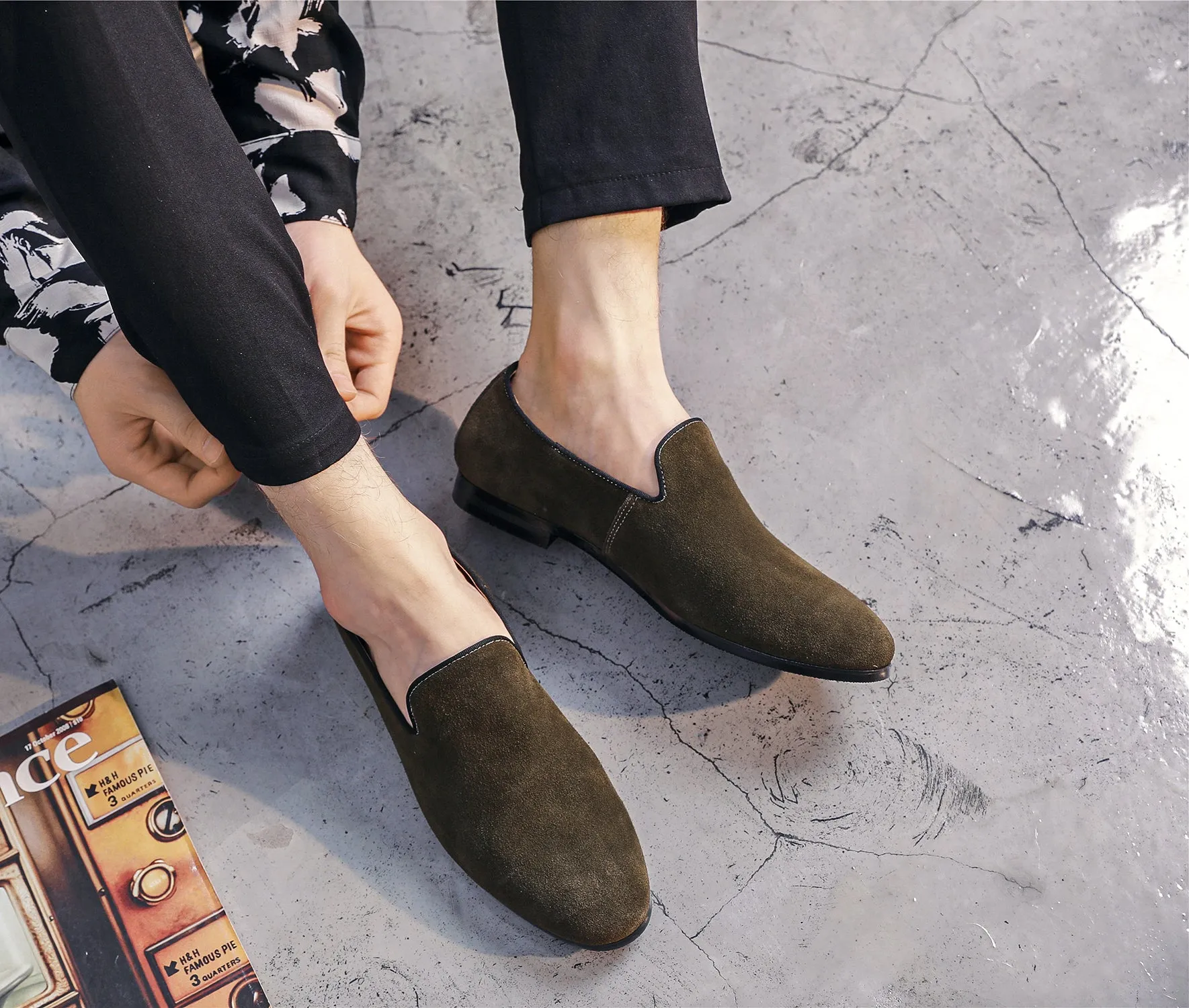 Men's Suede Casual Plain Loafers