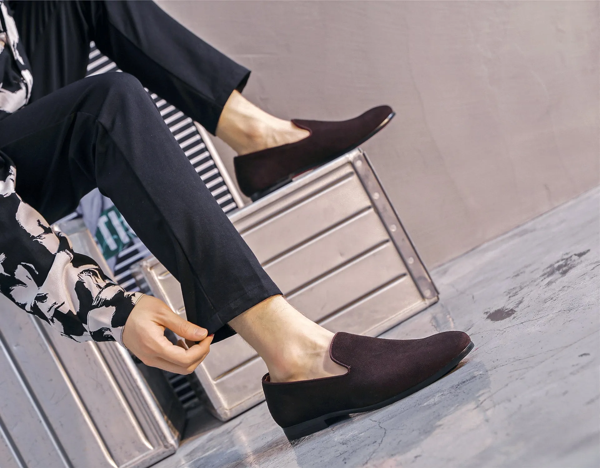 Men's Suede Casual Plain Loafers