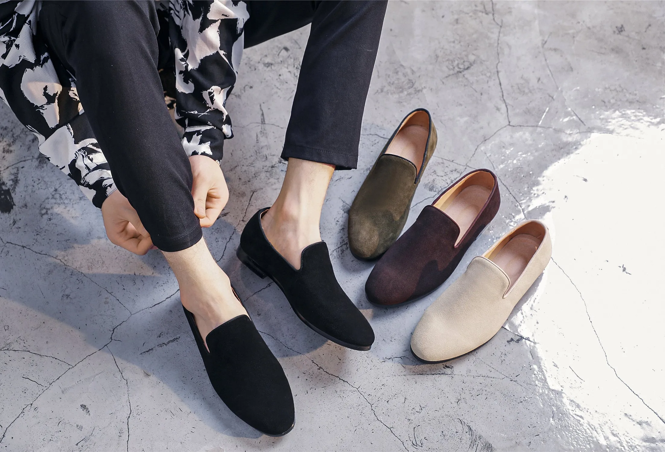 Men's Suede Casual Plain Loafers
