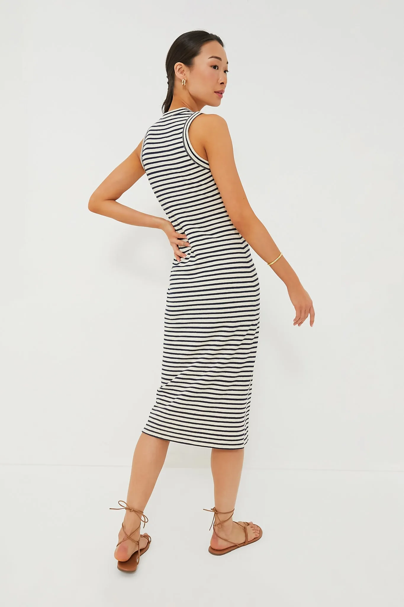 Navy Stripe Organic Go To Tank Dress