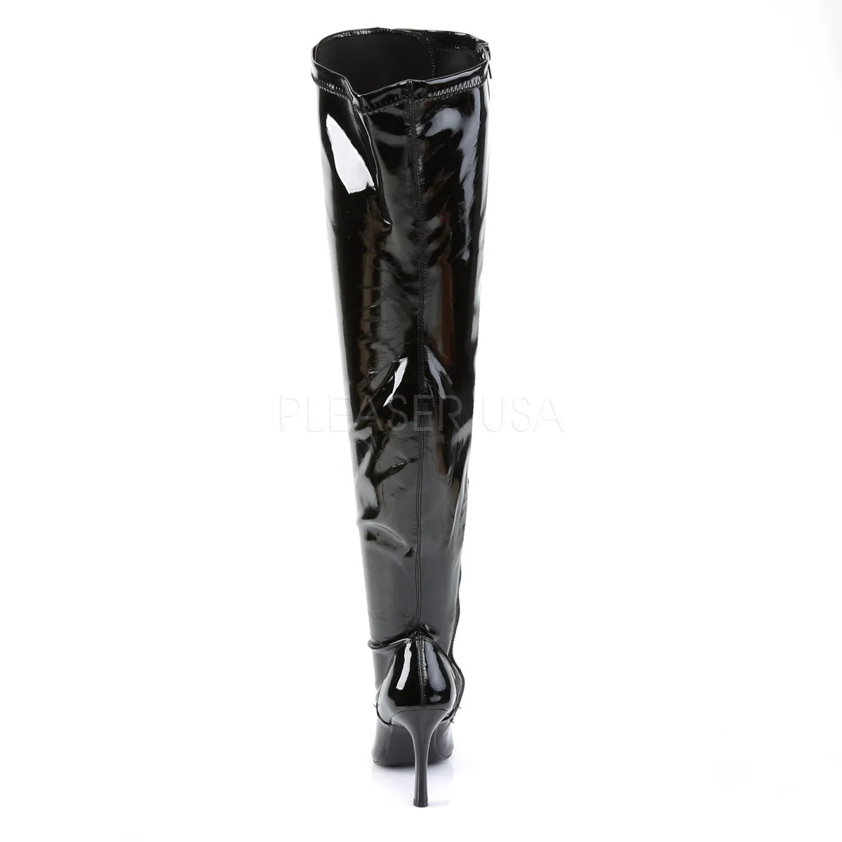 Plus Size Lace-Up Thigh High Boots with 4-inch Heels DOM3024X