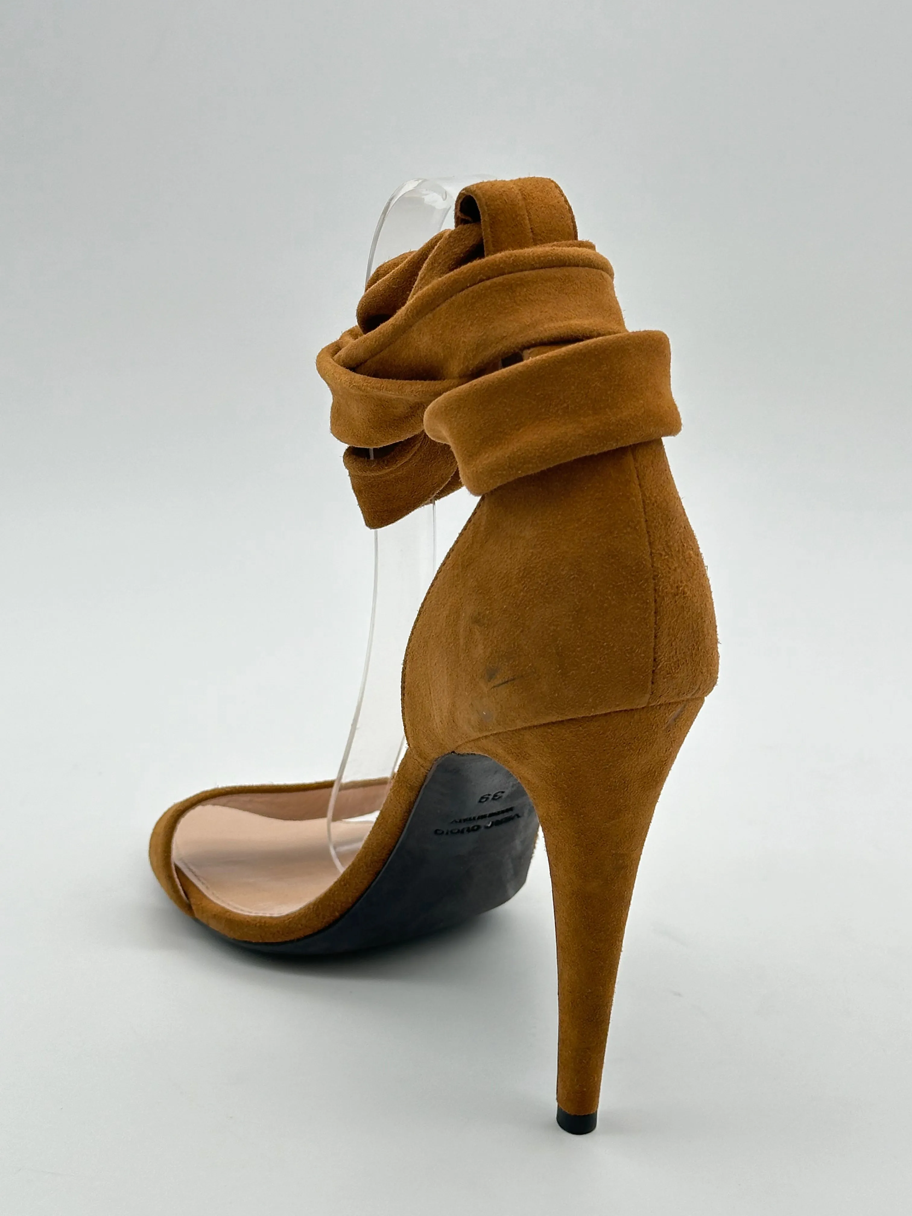 Suede Heels With Ribbons