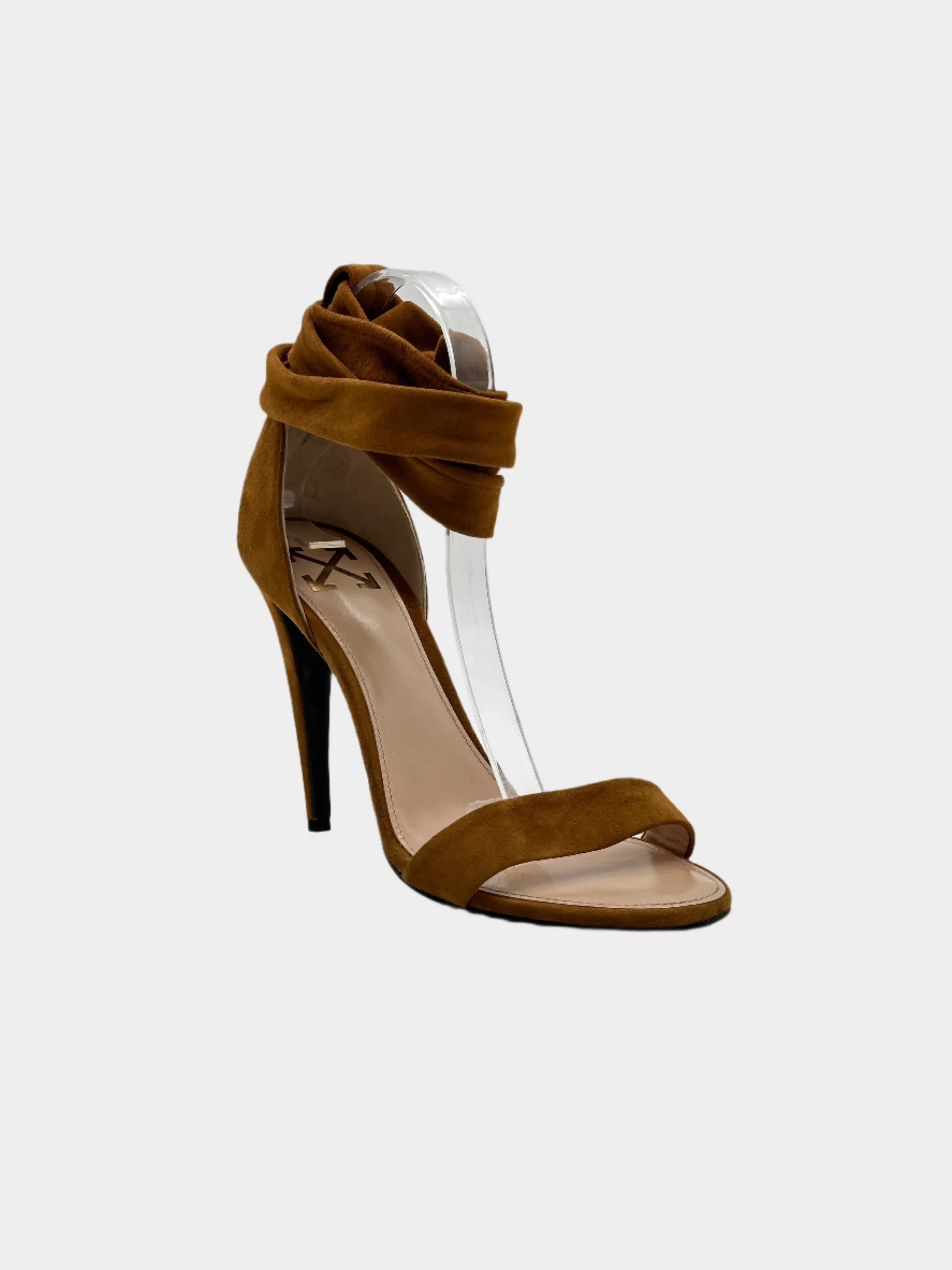 Suede Heels With Ribbons