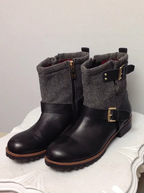Tommy Hilfiger Child Shoe Size 9 Black Leather Boots