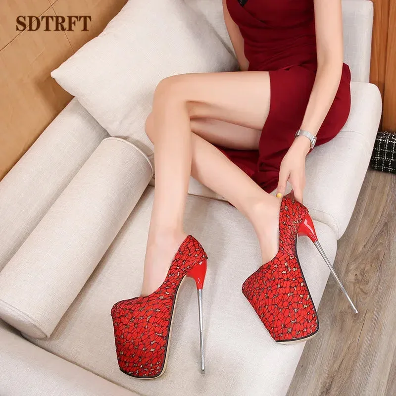Trendy High Heel Round Pumps Stiletto