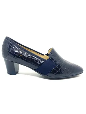 Verona Mid Heel Croc Loafer Shoe